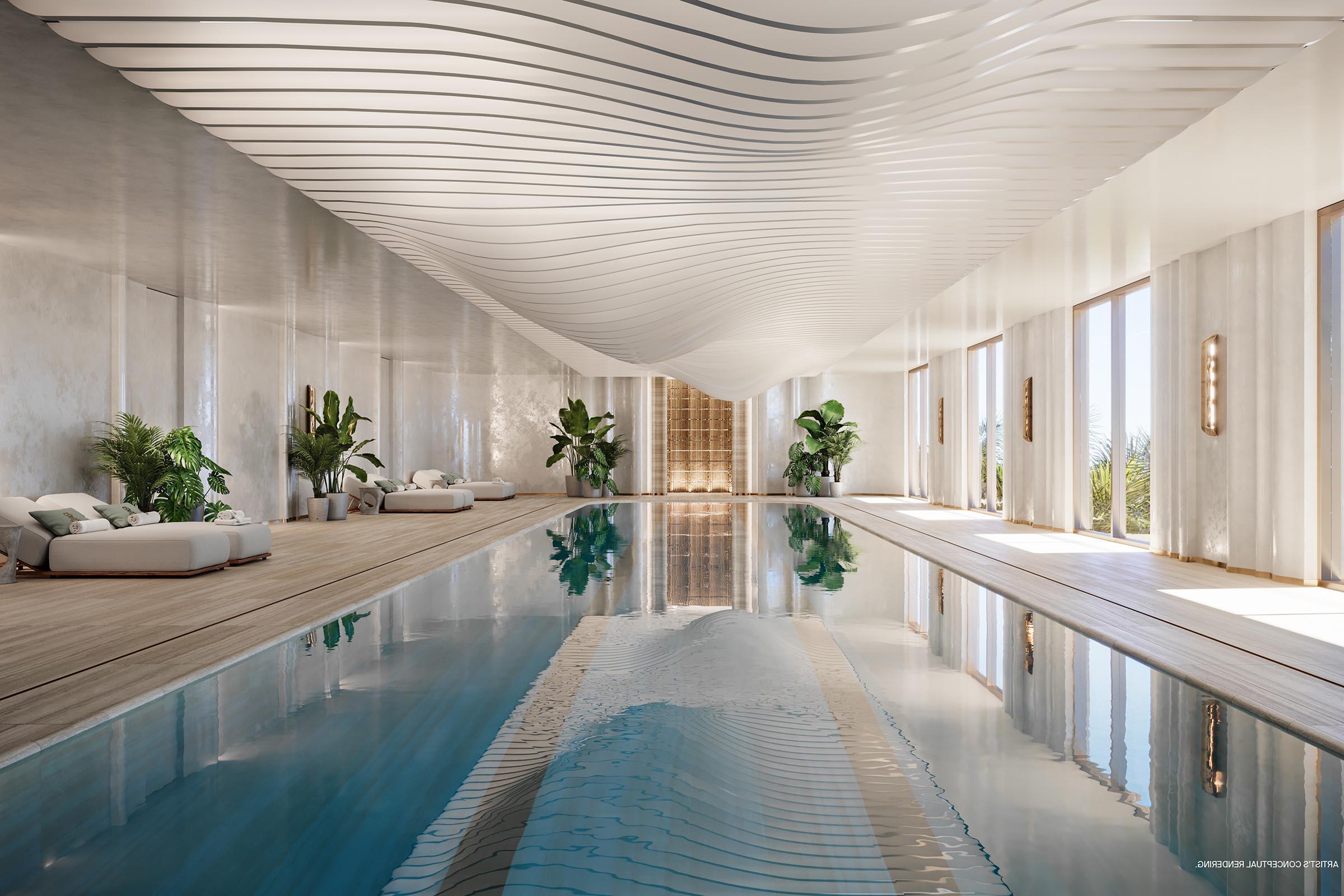 Rendering of St Regis Residences Miami Indoor Lap Pool